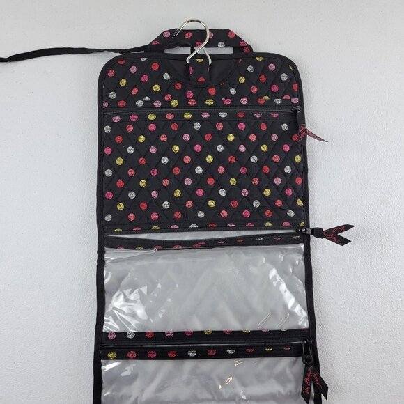 Vera Bradley Havana Hanging Organizer Travel Cosmetic Bag Polka Dots Zipper - Picture 3 of 12
